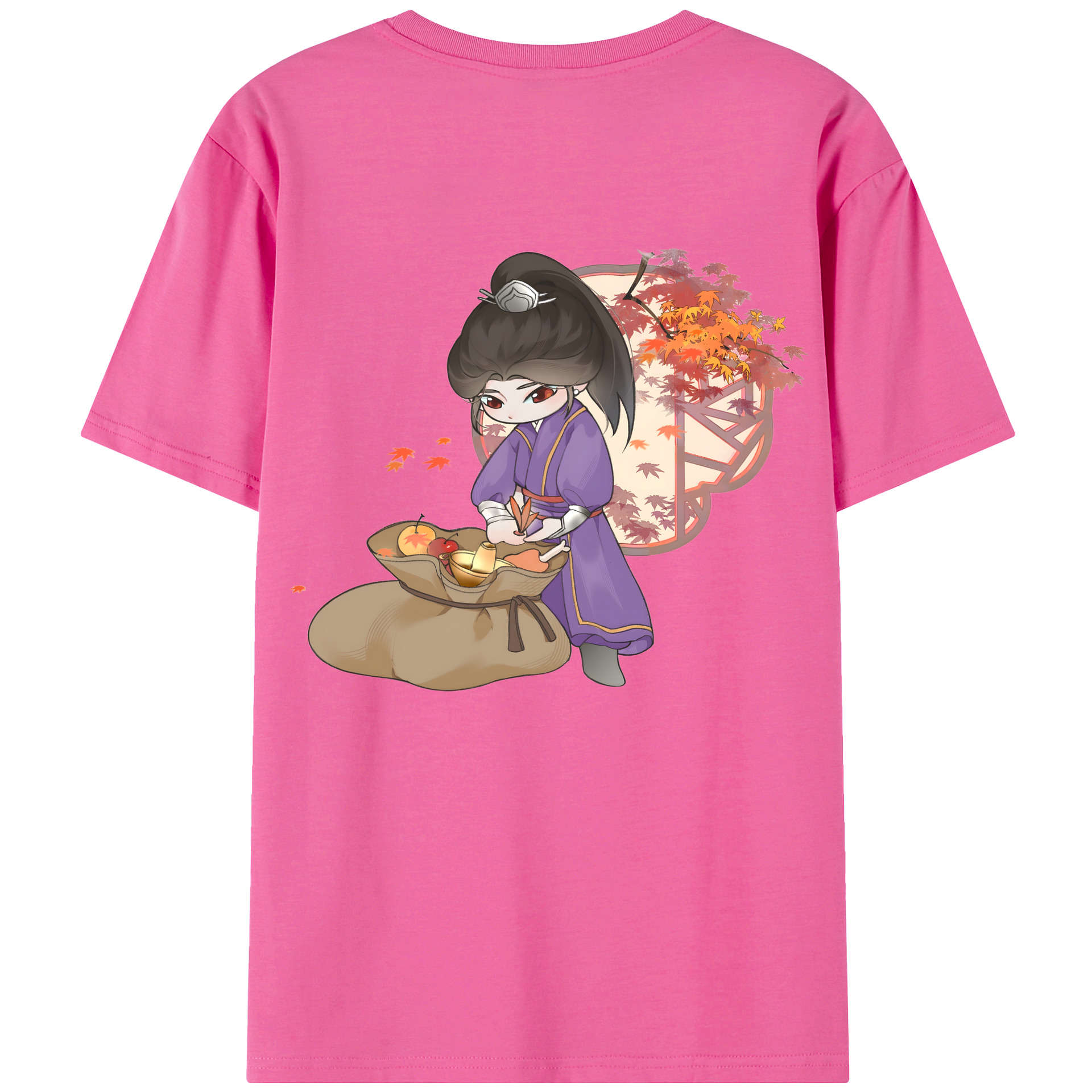 （画像用） Ne Zha 2 ナタ 魔童の大暴れ レディース半袖Tシャツ(バックプリント)